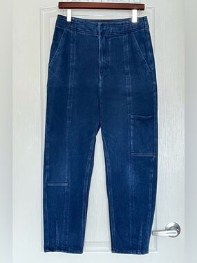 Anthropologie Pilcro Ultra High Rise Cropped Tapered Utility Jeans 28 Streetwear